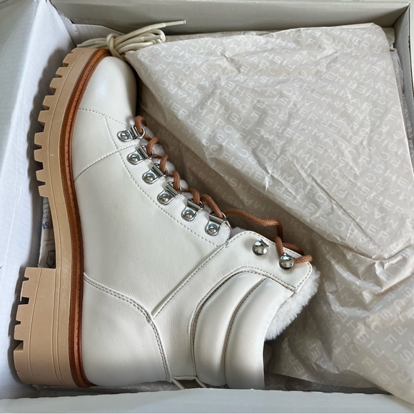 Marc Fisher Womens Mallie 3 Ivory Lace Up Round Toe Winter Boot New With Box 8.5 - Picture 10 of 13